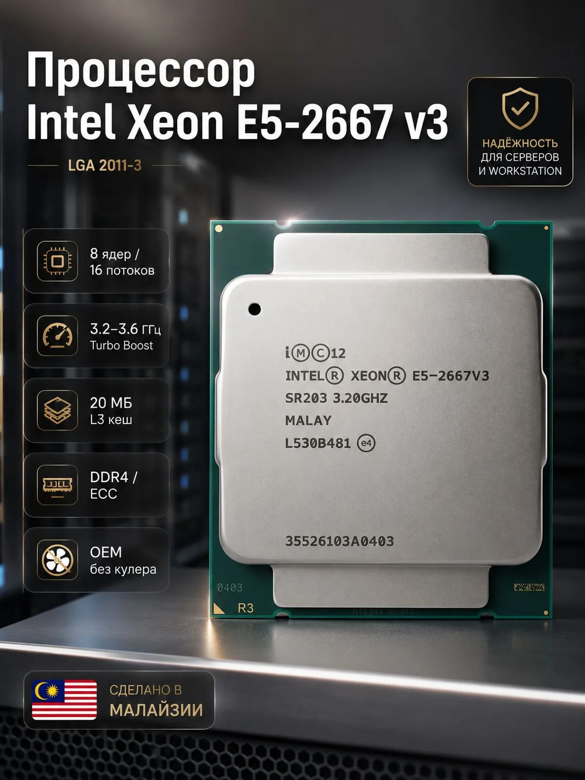 Процессор Xeon E5-2667 V3 LGA 2011-3
