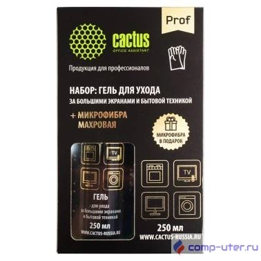 CACTUS CSP-S3004B Чистящий набор (салфетки + гель) коробка 2шт 25х25см 18х18см 250мл