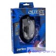 Perfeo мышь оптическая "QUEST", 6 кн, USB, чёрн, GAME DESIGN, подсветка 6 цвет [PF-1712-GM] (PF_5021)