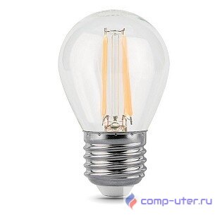 GAUSS 105802205 Светодиодная лампа LED Filament Шар E27 5W 450lm 4100K 1/10/50 