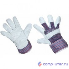 REXANT (09-0251) Перчатки спилковые (спилок + х/б ткань), кожевенный спилок класса АВ, материал подкладки 100 % х/б