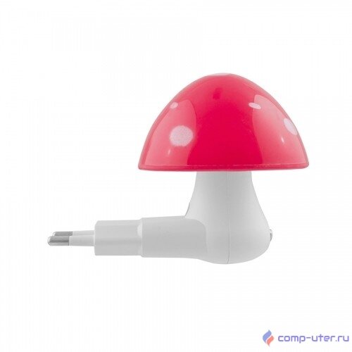 СТАРТ (4680024812511) Компактный декоративный светильник-ночник от электросети.  NL 1LED гриб красный