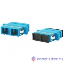 Hyperline FA-P11Z-DSC/DSC-N/BK-BL Оптический проходной адаптер SC/UPC-SC/UPC, SM, duplex, корпус пластиковый, синий, черные колпачки