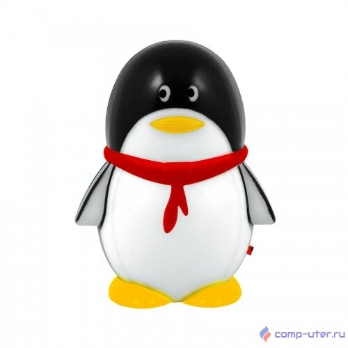 СТАРТ (4670012291572) Компактный декоративный светильник-ночник от электросети. NL 1LED пингвин черный 