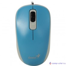 Мышь проводная Genius DX-110, USB, оптическая, разрешение 1000 DPI, 3 кнопки, кабель 1.5m, для правой/левой руки Цвет: синий