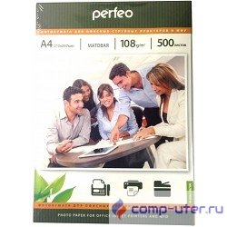 Perfeo PF-MTA4-108/500  Бумага Perfeo матовая , А4 108 г/м2, 500 л