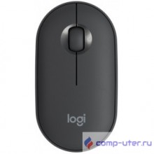 Мышь Logitech Pebble M350 графитовый оптическая (1000dpi) silent беспроводная BT USB для ноутбука (3but)