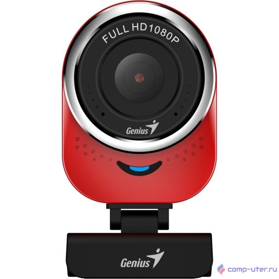Genius QCam 6000 Red {1080p Full HD, вращается на 360°, универсальное крепление, микрофон, USB} [32200002401]