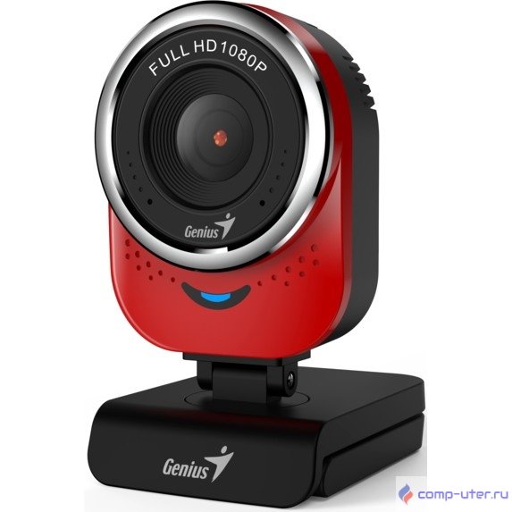 Genius QCam 6000 Red {1080p Full HD, вращается на 360°, универсальное крепление, микрофон, USB} [32200002401]