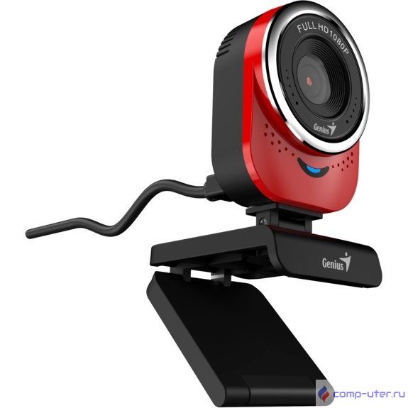 Genius QCam 6000 Red {1080p Full HD, вращается на 360°, универсальное крепление, микрофон, USB} [32200002401]