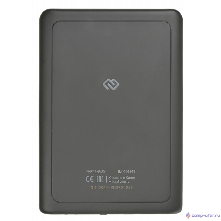 Электронная книга Digma E63S 6" E-Ink Carta 800x600 600MHz/4Gb/microSDHC темно-серый [414849]