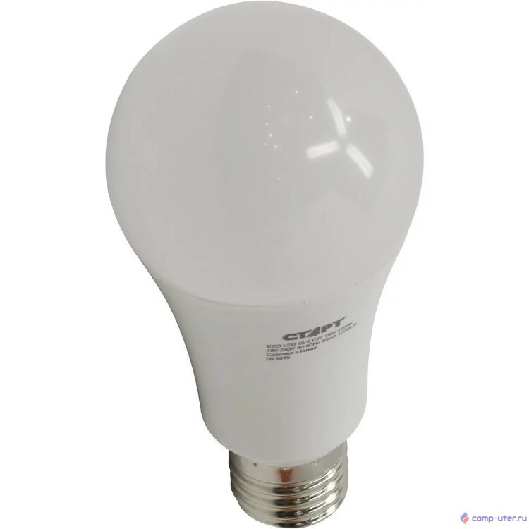 СТАРТ (4670012292494) Светодиодная лампа. Форма - груша. Теплый белый свет.  LEDGLSE27 10W27 (К)