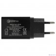 ORIENT QC-12V1B, Сетевое зарядное устройство с функцией быстрой зарядки, поддержка Quick Charge 3.0, USB выход: 5В,3.0A или 9В,1.67А или 12В,1.25А, цвет черный (30668)