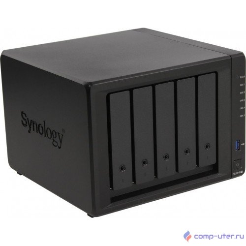 Synology DS1019+ Сетевой накопитель QC1.5(burst up to 2.3 GHz)CPU/8 GB DDR3L/RAID 0,1,5,6,10/up to 5 hoy plug HDD/SSD SATA (up to 10 with 1xDX517)/2xUSB 3.0/2GbE/1xeSATA Port/iSCSI/ 2xIPcam(upto40)