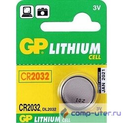 GP CR2032-(7)C1(1 шт. в уп-ке)[08984/12302/03223]