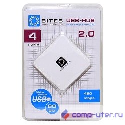5bites HB24-202WH Концентратор 4*USB2.0 / USB 60CM / WHITE