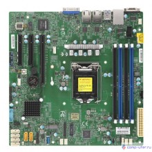Серверная материнская плата SuperMicro MBD X11SCL F B, 8 DIMM slots, Single socket R3 (LGA 2011), Intel i210 Dual port GbE LAN, 10 SATA3 (6Gbps)via C612, 2 SuperDOM.