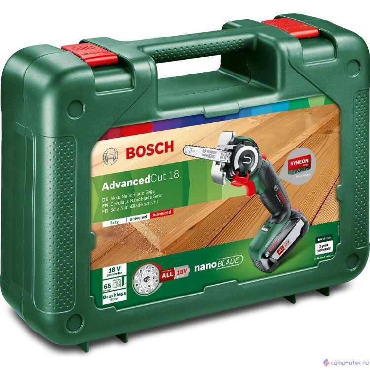 Bosch AdvancedCut 18 АККУМУЛЯТОРНАЯ САБЕЛЬНАЯ [06033D5101] { 18 В, 2.5 Ач, 7 000 об/мин, 1.1 кг }