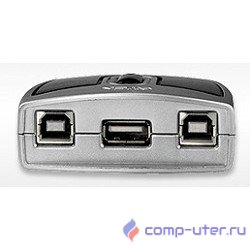 ATEN US221A-A(7) KVM-переключатель, USB, 2> 1 устройства/порта/port, с 1 шнуром A>B Male, (USB 2.0)