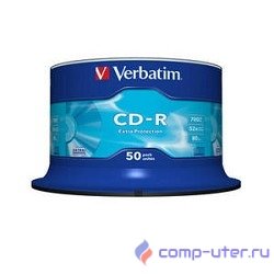 Verbatim  Диски CD-R  50 шт. 48/52-x 700Mb, Cake Box  (43351)