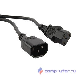 Hyperline PWC-IEC13-IEC14-3.0-BK Кабель питания монитор-компьютер IEC 320 C13 - IEC 320 C14 (3x0.75), 3 м