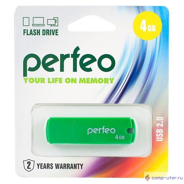 Perfeo USB Drive 4GB C05 Green PF-C05G004