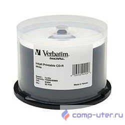 Verbatim  Диски CD-R 25 шт.   Printable InkJet, 52-x 700Mb, Cake Box (43439)