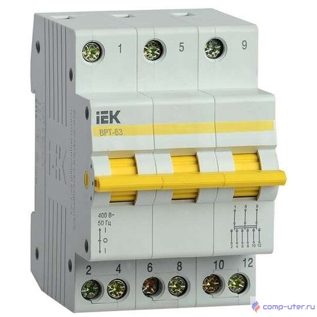 Iek MPR10-3-016 Выключатель-разъединитель трехпозиционный ВРТ-63 3P 16А