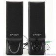 CROWN CMS-602 (USB, 6W; управление громкостью, разъём для наушников, кнопка включения, Длина кабеля между колонками 1м;Длина аудио-кабеля и питания 2м.)
