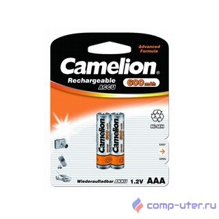 Camelion   AAA- 600mAh Ni-Mh BL-2 (NH-AAA600BP2, аккумулятор,1.2В) (2 шт. в уп-ке) 