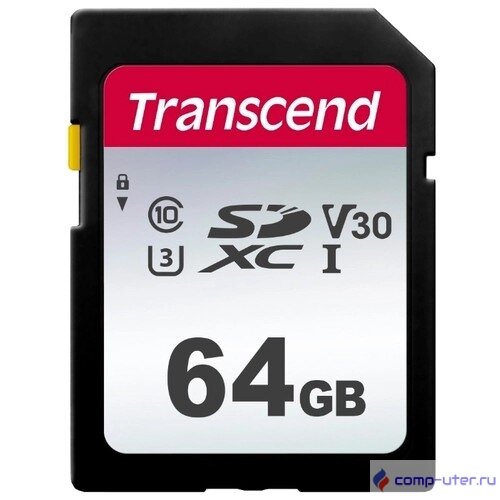SecureDigital 64Gb Transcend TS64GSDC300S {SDXC Class 10, UHS-I U3}