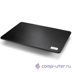 DEEPCOOL N1 BLACK  (Подставка для охлаждения ноутбука ( 20шт/кор, до 15,6", супертонкий 2,6см, 180мм вентилятор, черный) Retail box)