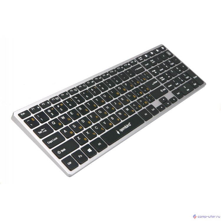 Клавиатура беспроводная Gembird KBW-2, Bluetooth, 4 устройства,106 кл., ножничный механизм, бесшумная