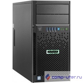 Сервер HPE Proliant ML30 Gen9, E3-1220v6, 1x16GB, 2x1TB SATA HotPlug(4x3.5), SATA B140i, no ODD, 2x1GbE, iLO n/p, 1x350W, Tower, 3Y (3-1-1), 823401-001/823401-B21