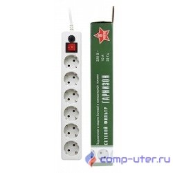 Gembird Сетевой фильтр Гарнизон EHW-15 5.0 м 6 розеток белый