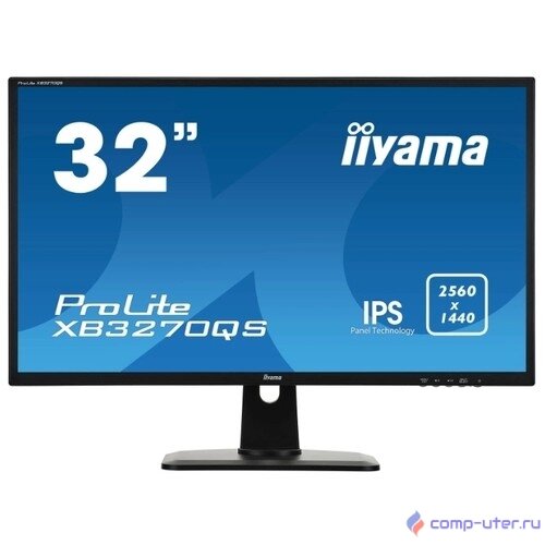 IIYAMA 32" XB3270QS-B1 (A) черный {IPS 2560x1440 4ms 16:9 1200:1 300cd 178гр/178гр DisplayPort DVI HDMI}