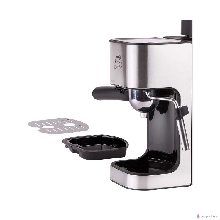 FIRST (FA-5475-2 Black-Bruched) Кофеварка Espresso , 800 Вт, 4 бар, 0.6 л, капучинатор,Black-Bruched