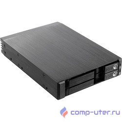 Procase T2-012-SATA3-BK {Hot-swap корзина 2*2.5" SATA3/SAS 6Gb (черный) hotswap trayless aluminium mobie rack module (1x3,5) 1xFAN 80x15mm}