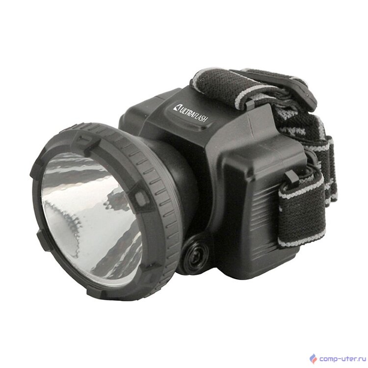 Ultraflash LED5366 (фонарь налобн аккум 220В, черный, 0,5 Ватт  LED, 2 реж, пласт, бокс)