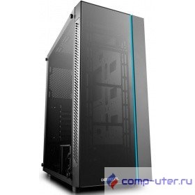 Deepcool MATREXX 55 ATX, Black, LED strip (front), Стекл. фронтальная и боковая панели, Без БП