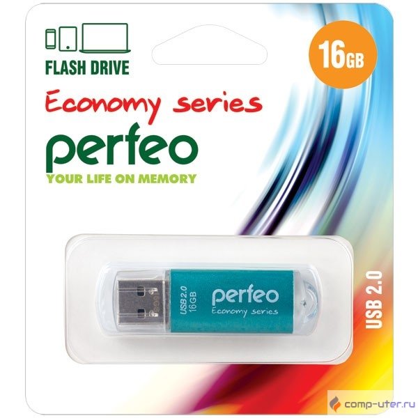 Perfeo USB Drive 16GB E01 Green PF-E01G016ES