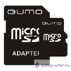 Micro SecureDigital 8Gb QUMO QM8GMICSDHC4 {MicroSDHC Class 4, SD adapter}