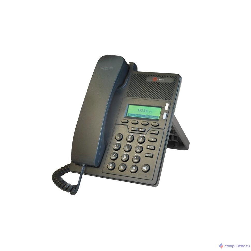 QTECH QVP-90P VoIP телефон, 2 линии SIP, 25 клавиши, включая 5  программируемых, кнопка отключения микрофона, графический LCD экран 128*64  с подсветкой, 2 порта Ethernet RJ-45 LAN/PC по цене 0 руб. в фирменном