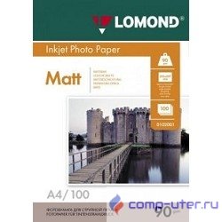 LOMOND 0102001 Матовая бумага 1х A4, 90г/м2, 100 листов 
