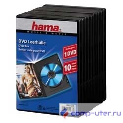 HAMA Коробка Hama H-51276 Jewel Case для DVD 10 шт. пластик черный 