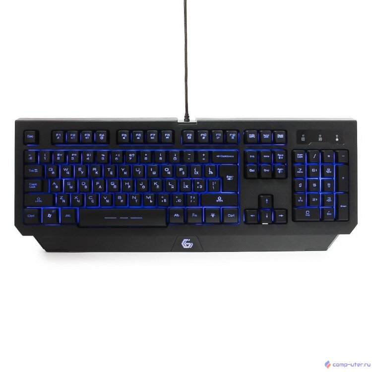Клавиатура игровая Gembird KB-G300L черный USB {104 клавиши, подсветка 3 цвета, FN клавиши, кабель тканевый 1.75м}