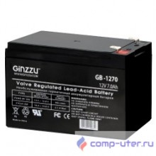 Ginzzu Батарея GB-1270 свинцово-кислотный, необслуживаемый, технология AGM, 12В / 7Ач, клемма 5/7мм