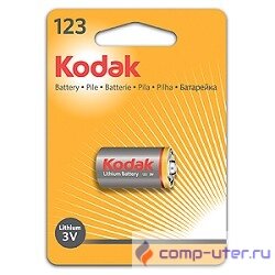 Kodak CR123(A) [ K123LA] (6/12/9000) ULTRA (1 шт. в упаковке)