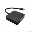 ORIENT Кабель-адаптер Mini DisplayPort M C305B -> HDMI/ DVI-I/ DisplayPort, длина 0.2 метра, черный