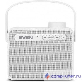SVEN PS-72,  белый  (6  Вт, Bluetooth, FM, USB, microSD, ручка )